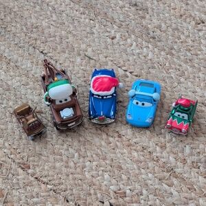 Disney Pixar Christmas Kids Toy Car Set with Blue and Brown Vehicles